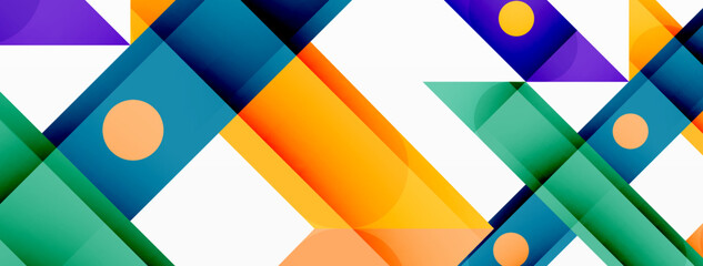 Bright colorful straight lines geometric abstract background. Trendy overlapping lines composition for wallpaper, banner, background or landing