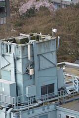 Aerial City Urban Buildings Skyline Daytime Clear  city streets below