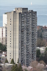 Aerial City Urban Buildings Skyline Daytime Clear  city streets below