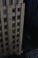 Aerial City Urban Buildings Skyline Daytime Clear  city streets below