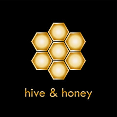 Abstract hive.  Template for  and honey producer. Vector illustration
