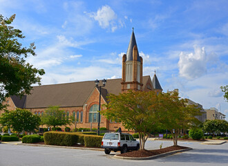 Fototapeta na wymiar Jarvis Memorial United Methodist Church, 510 S Washington St, Greenville. North Carolina
