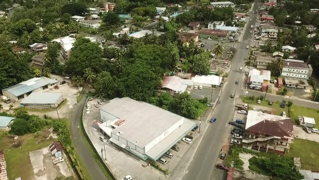 Kolonia town aerial view in Pohnpei, Micronesia（Federated States of Micronesia）