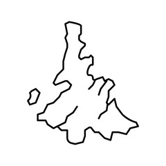island whitsunday line icon vector illustration