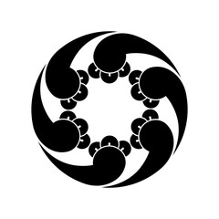 丁字紋・六つ追い丁字（むつおいちょうじ）