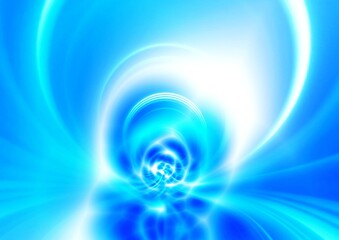 青い背景に渦巻く白い煙の渦