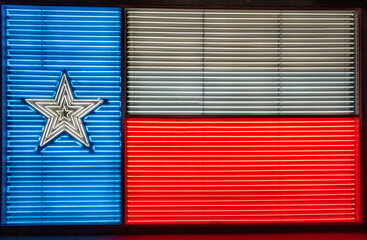 Texas Flag neon sign at the Institute of Texas Culture