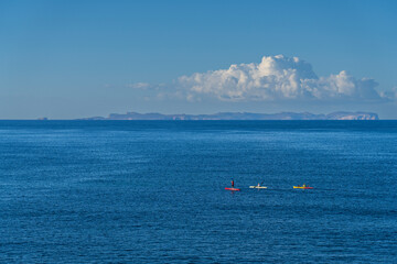 Obraz premium canoeists, Cabrera Islands, Majorca, Balearic Islands, Spain