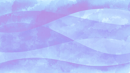 波模様の抽象画背景(青色)