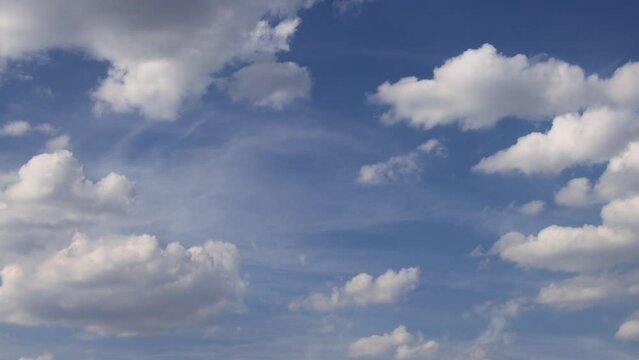 blue sky with clouds Timelapse