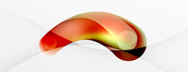 Fluid abstract background. Liquid color gradients composition. Round shapes and circle flowing design for wallpaper, banner, background or landing