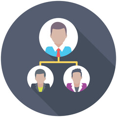 Team Hierarchy Flat Colored Icon