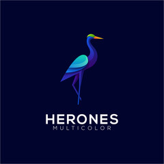 heron colorful gradient logo modern