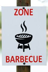 Affiche zone barbecue