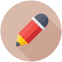 Pencil flat colored Icon