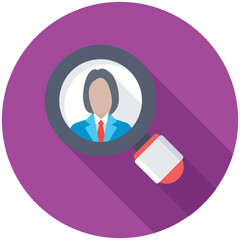 Recruitment flat colored Icon