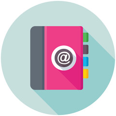 Address Book flat colored Icon