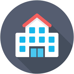 Multistorey Flat Colored  Icon