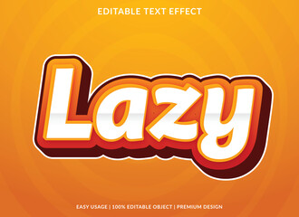 lazy text effect template with abstract style use for business logo and brand
