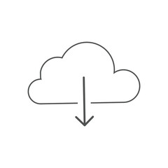 Set of download  icons. download cloud symbol Vector illustration