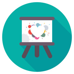Confetti Board Flat Colored Icon
