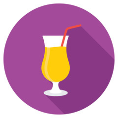 Cocktail Flat Colored Icon