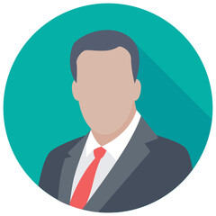 Businessman Flat Colored Icon