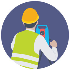 Surveyors Flat Colored Icon