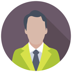 Businessman Flat Colored Icon