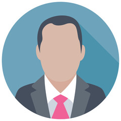 Businessman Flat Colored Icon