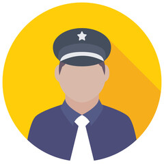 Pilot Flat Colored Icon