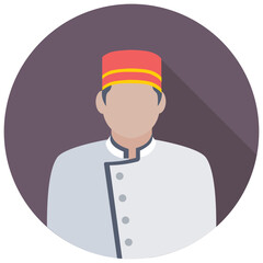 Bellboy Flat Colored Icon