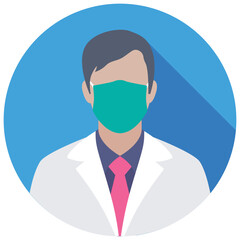 Surgeon Flat Colored Icon