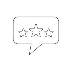 Feedback or Customer review line icons Vector illustration. Customer 5 star review sign symbol for SEO, web and mobile apps