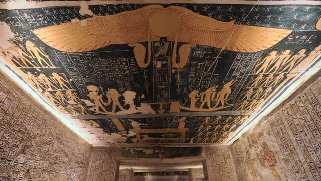 Tomb of Memnon, Pharaohs Ramses 5th and 6th, Valley of the Kings In Luxor, Egypt