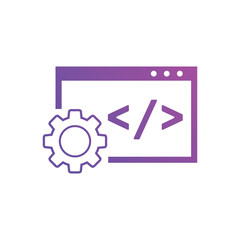 Obraz premium Custom coding icons Vector illustration. modern style Custom coding symbol