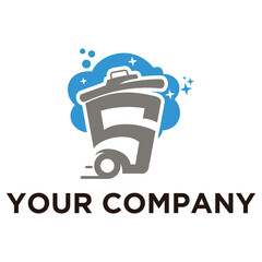 Letter S Trash Bins Logo Design