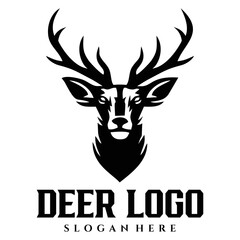 Silhouette Deer Logo Design