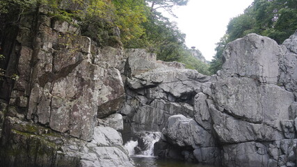 Fototapeta na wymiar Bogyeongsa Valley Waterfall in South Korea