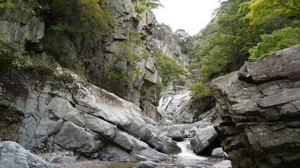 Obraz premium Bogyeongsa Valley Waterfall in South Korea
