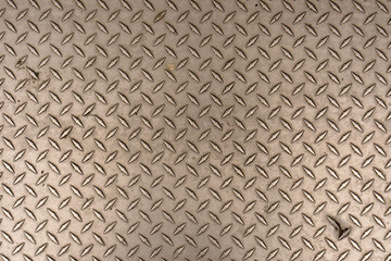 Closeup stainless steel elevations step plate background