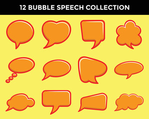 Cute bubble speech comic collection