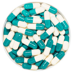 Cutout pills in pill bottle cap