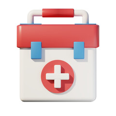 Obraz premium 3d box First Aid Kit free icon illustration 