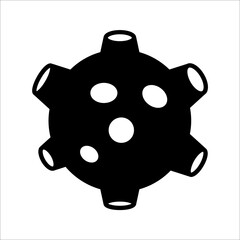 Planet linear icon isolated universe concept. planetary ring system icon for astronomy apps and websites on white background.