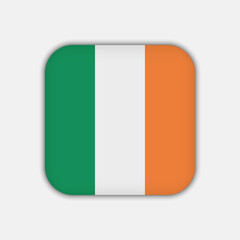 Ireland flag, official colors. Vector illustration.