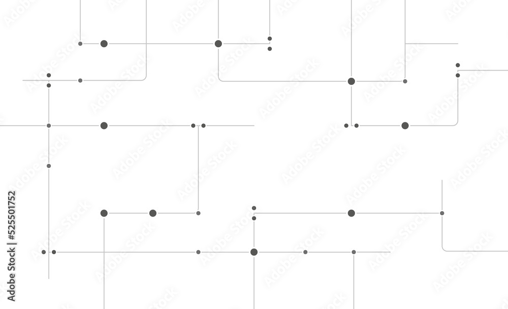 Aufkleber High technology network circuit board system connect dots and lines background template. Linked global digital database graphic vector