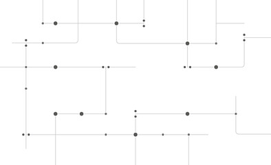 High technology network circuit board system connect dots and lines background template. Linked global digital database graphic vector