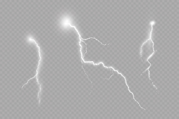 Lightning effect, thunderstorm, light effect. Electricity.