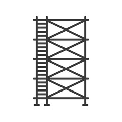 Scaffold line icon isolated on white background.Vector illustration.